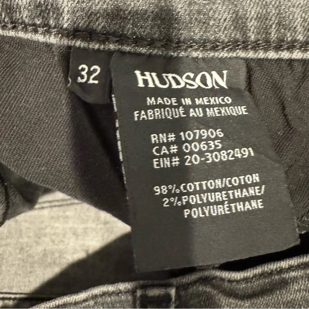 Hudson High Rise Bullocks Lace-Up Skirt in Washed Denim Black Size 32